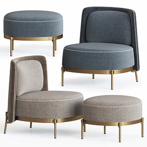 minotti tape armchair ottoman model