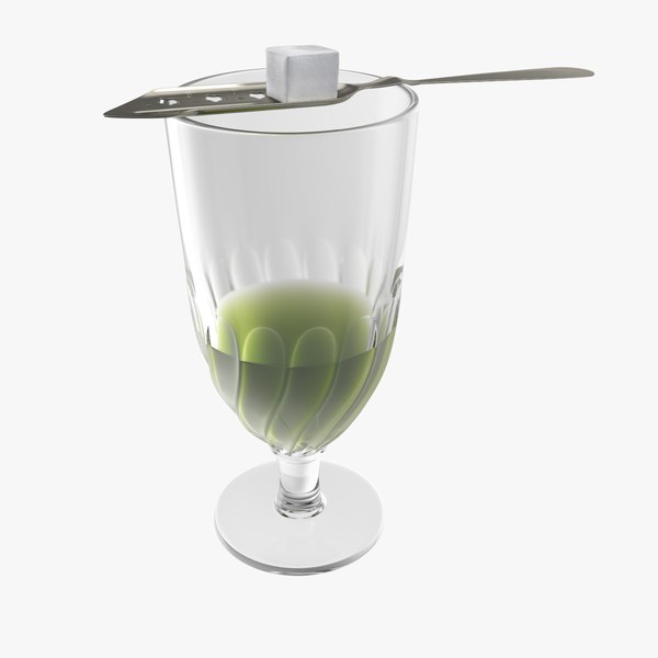 3D absinthe swirl glass spoon