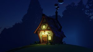 3D Stylized Cottage model
