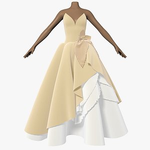 wedding dress 003 female shoes 3d max