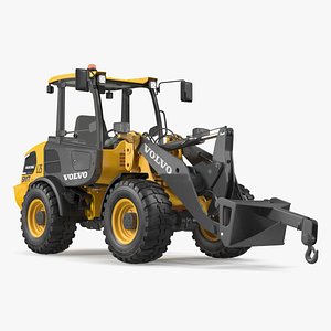 3D Volvo L25 Electric Loader with Material Handling Arm Simple Interior