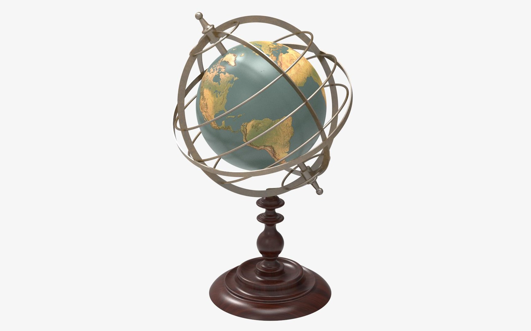 World Globe Terrestrial Armillary Sphere Model - TurboSquid 1384878