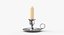 Chandelier avec bougie et flamme