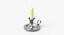Chandelier avec bougie et flamme