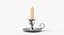 Chandelier avec bougie et flamme