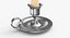 Chandelier avec bougie et flamme