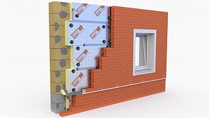 3D model wall pir pur