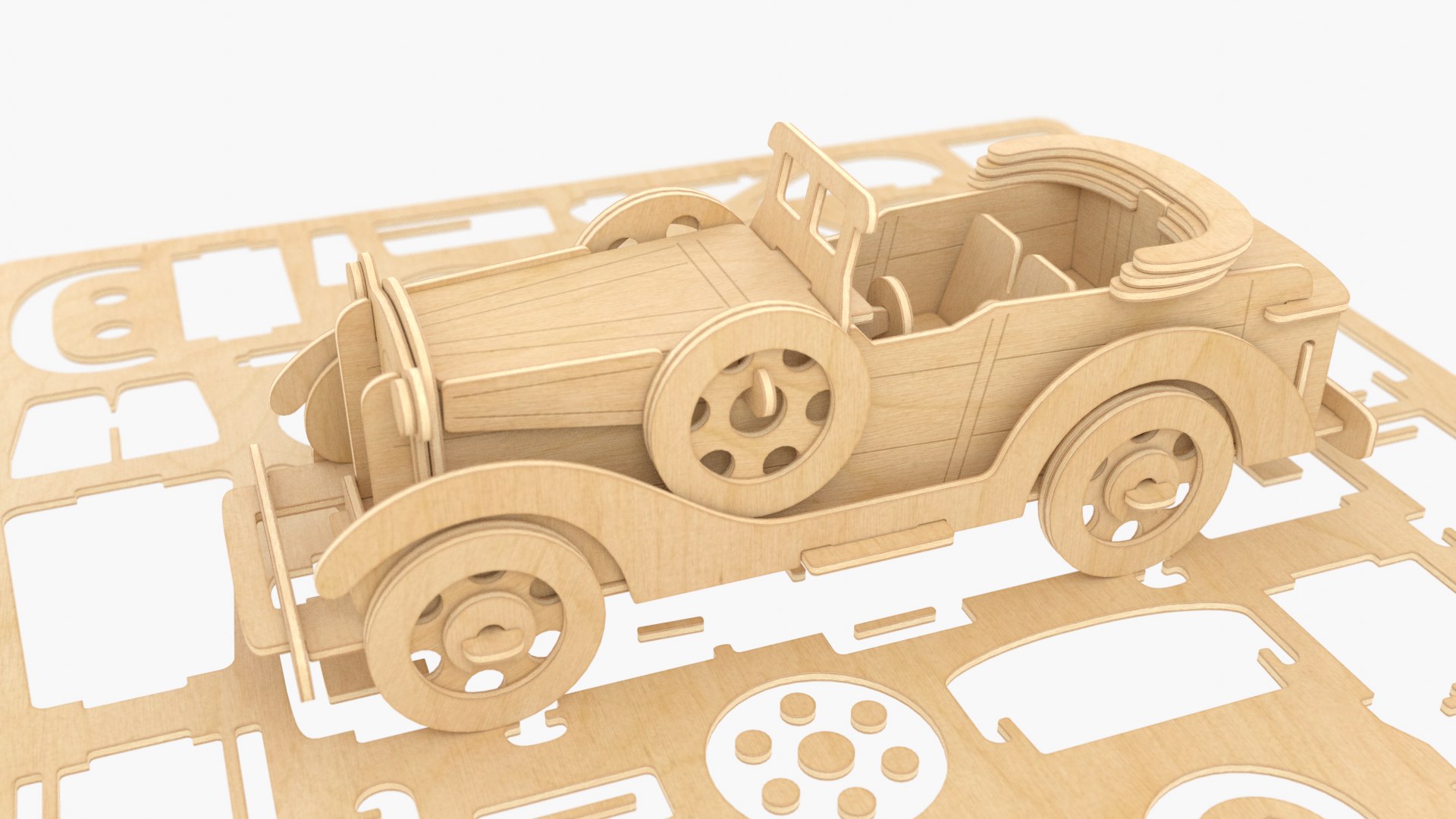 3D Car Laser Cut Model - TurboSquid 1691969