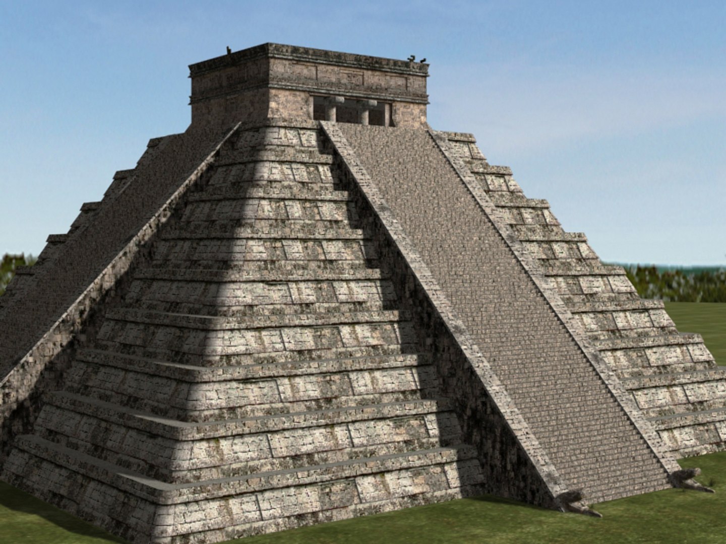 3ds max el castillo mayan temple