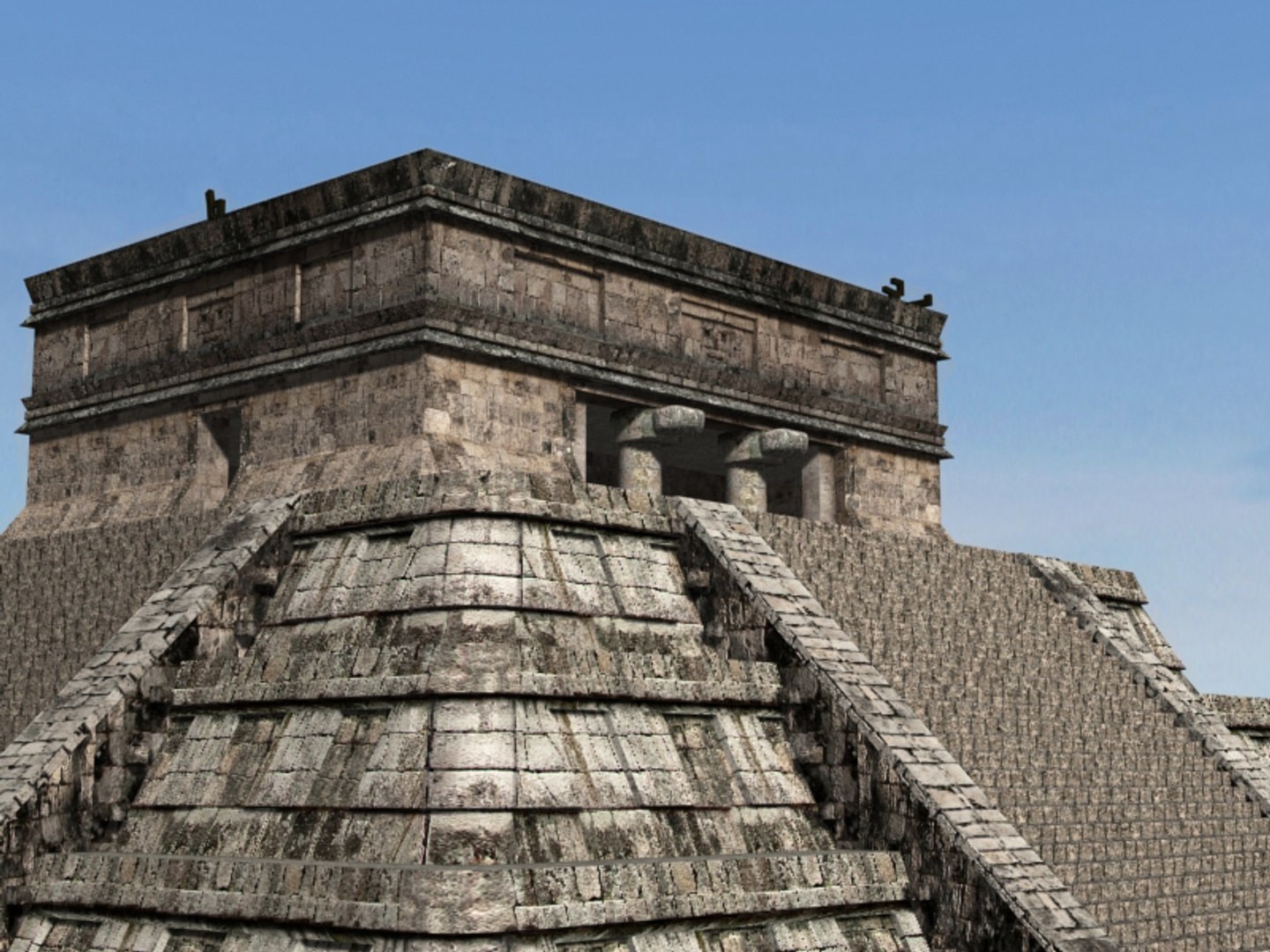 3ds max el castillo mayan temple