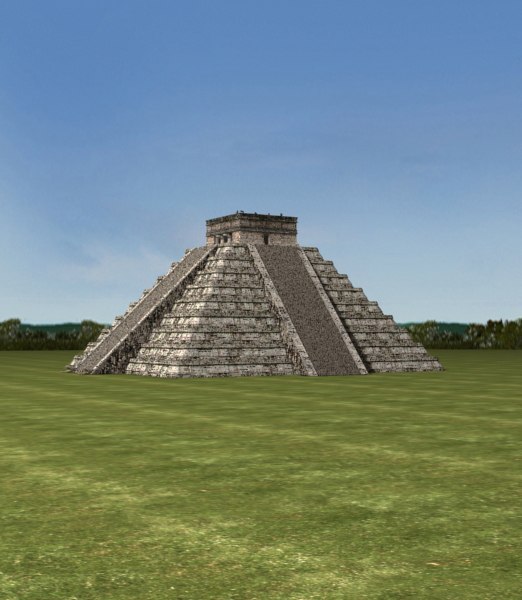 3ds max el castillo mayan temple
