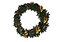 Realistic Golden Leaves Christmas Wreath