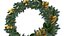 Realistic Golden Leaves Christmas Wreath