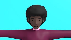 3D woman character motion