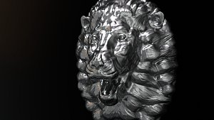Lion Head face sculpt 3D model