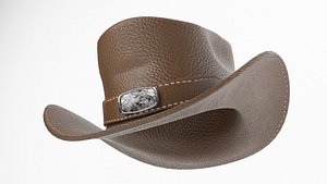 3D Cowboy Leather Hat