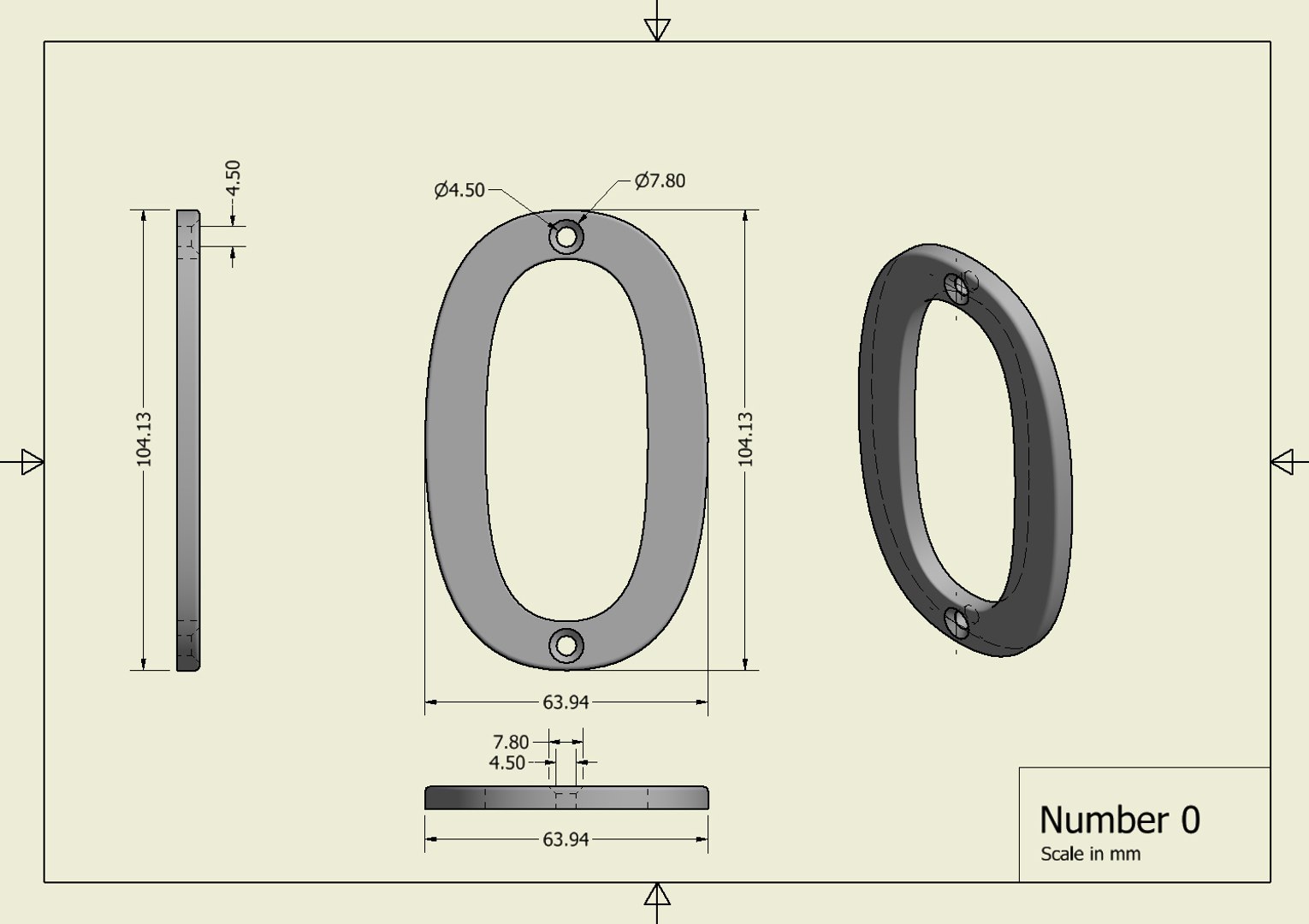 3D Number 0 Model - TurboSquid 2206409