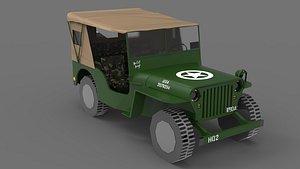 3D model Wrangler Military Jeep 1941