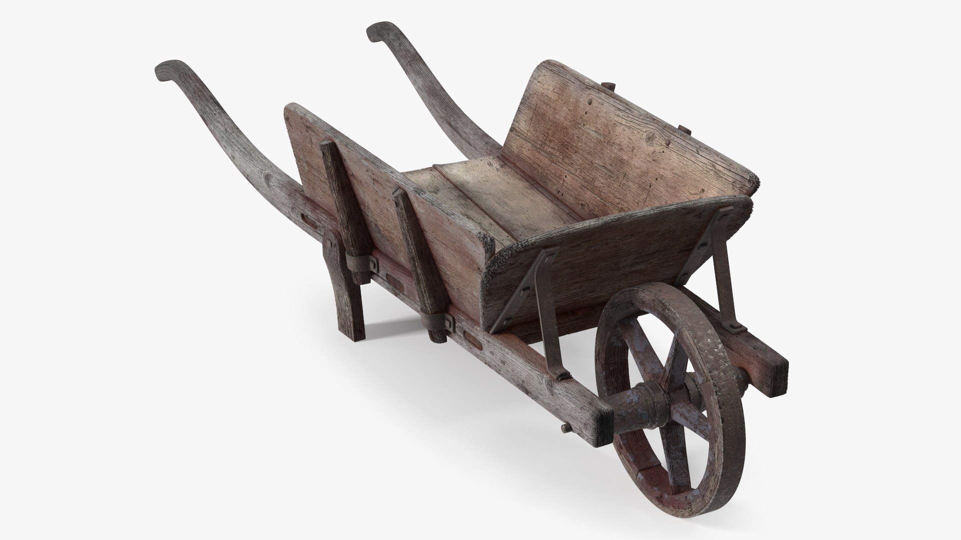 Antique Wheelbarrow 3D model preview
