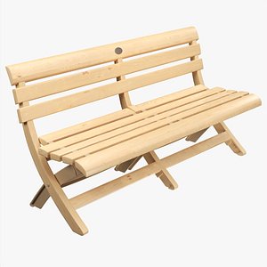3D Faux Wood Bench