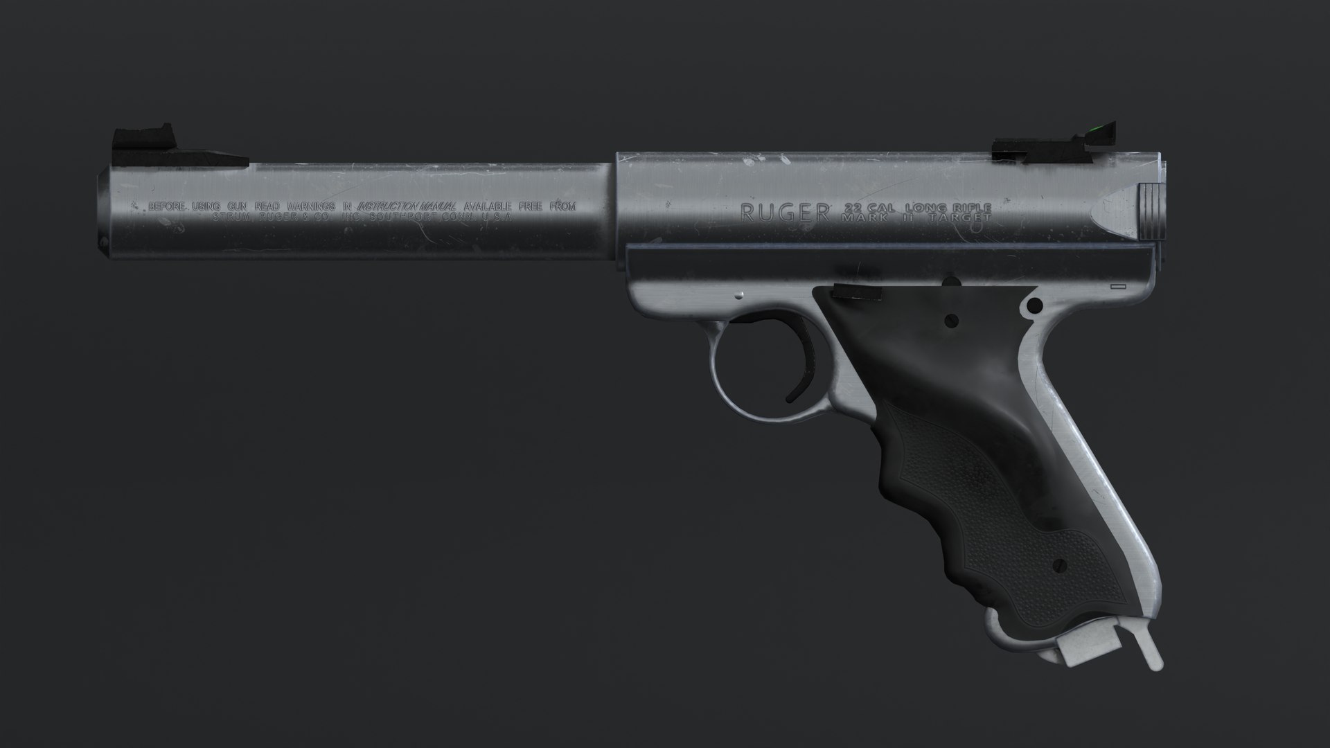 3D Ruger mark 2 model https://p.turbosquid.com/ts-thumb/eB/u3RLJP/5f/left_side_ortographic/png/1739191297/1920x1080/fit_q87/da7e84117d4377bd34a42822416d9fdf580ac325/left_side_ortographic.jpg
