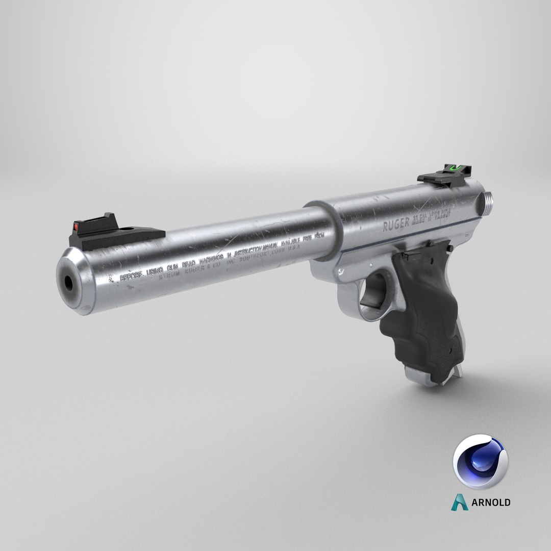 3D Ruger mark 2 model https://p.turbosquid.com/ts-thumb/eB/u3RLJP/ec/stemcell_cinema_4d_arnold_render/png/1739564003/1920x1080/fit_q87/2feb982fbd56d5a676e7cc6bebcf9c3b86a51cba/stemcell_cinema_4d_arnold_render.jpg
