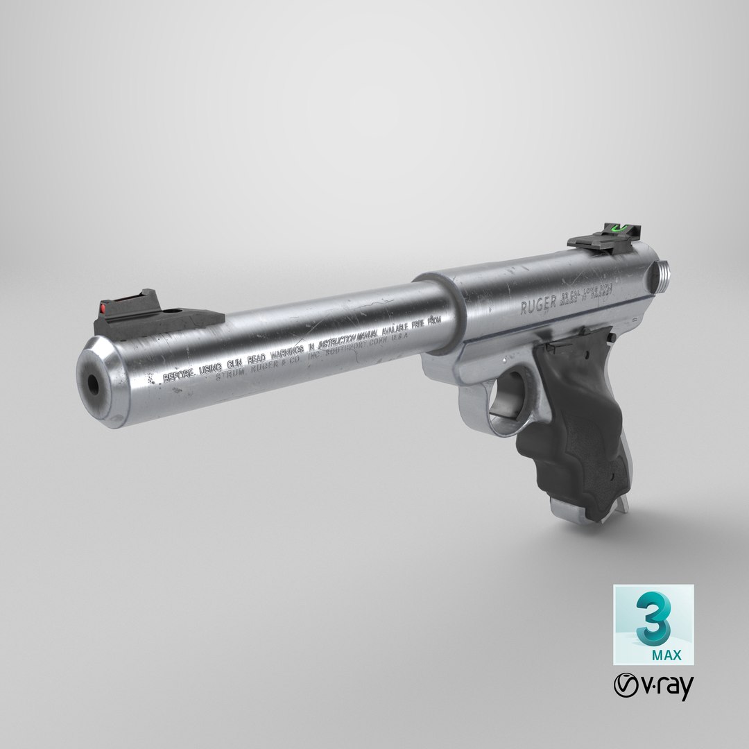 3D Ruger mark 2 model https://p.turbosquid.com/ts-thumb/eB/u3RLJP/xv/stemcell_max_vray_render/png/1739564005/1920x1080/fit_q87/e4c7985f733c1d0ddcd9471f472e09f18330e315/stemcell_max_vray_render.jpg