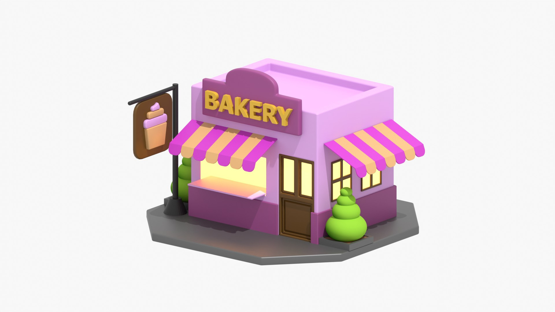 3D Bakery 3D Illustration - TurboSquid 2235865