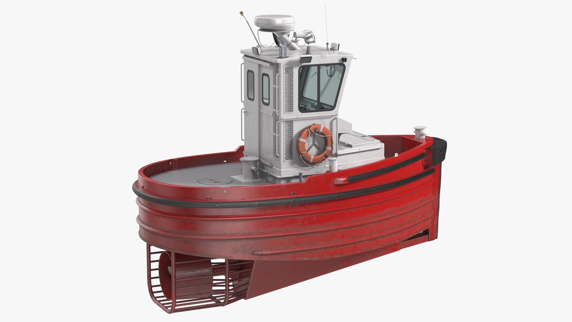 Small Tugboat Rigged 3D model preview