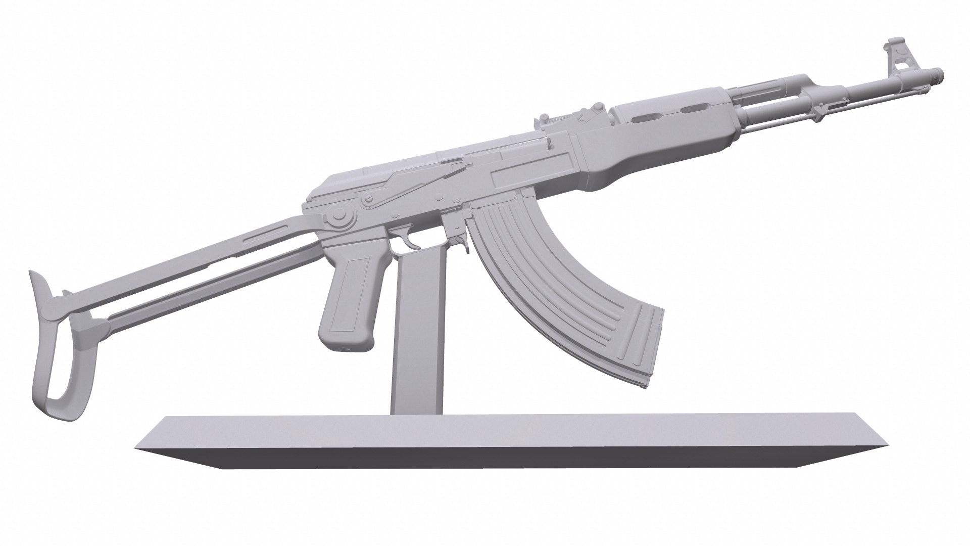 Print Ak47 Folding Stock Model - TurboSquid 1297024