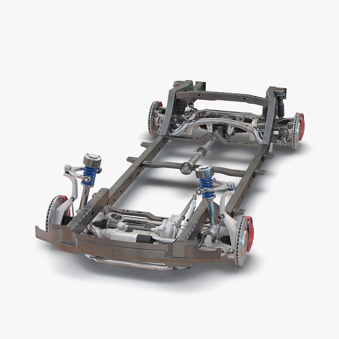 SUV Chassis Frame 2 3D model preview