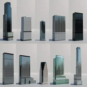 3D Tall Skyscrapers New York City v3