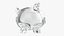 Glass piggy money bank