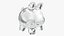 Glass piggy money bank