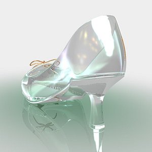 crystal shoe cinderella 3d model