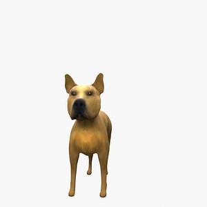 Dog Pitbull Mix 3D model
