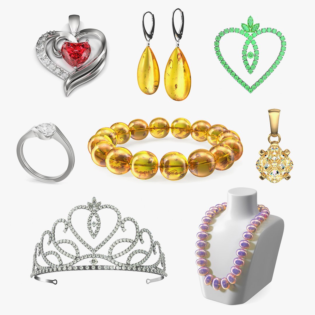 Jewelry Collection 3 3D model preview