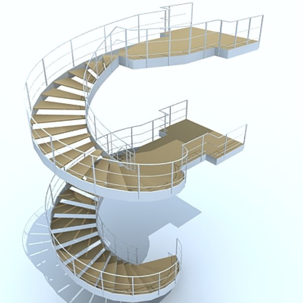 3d spiral staircase model