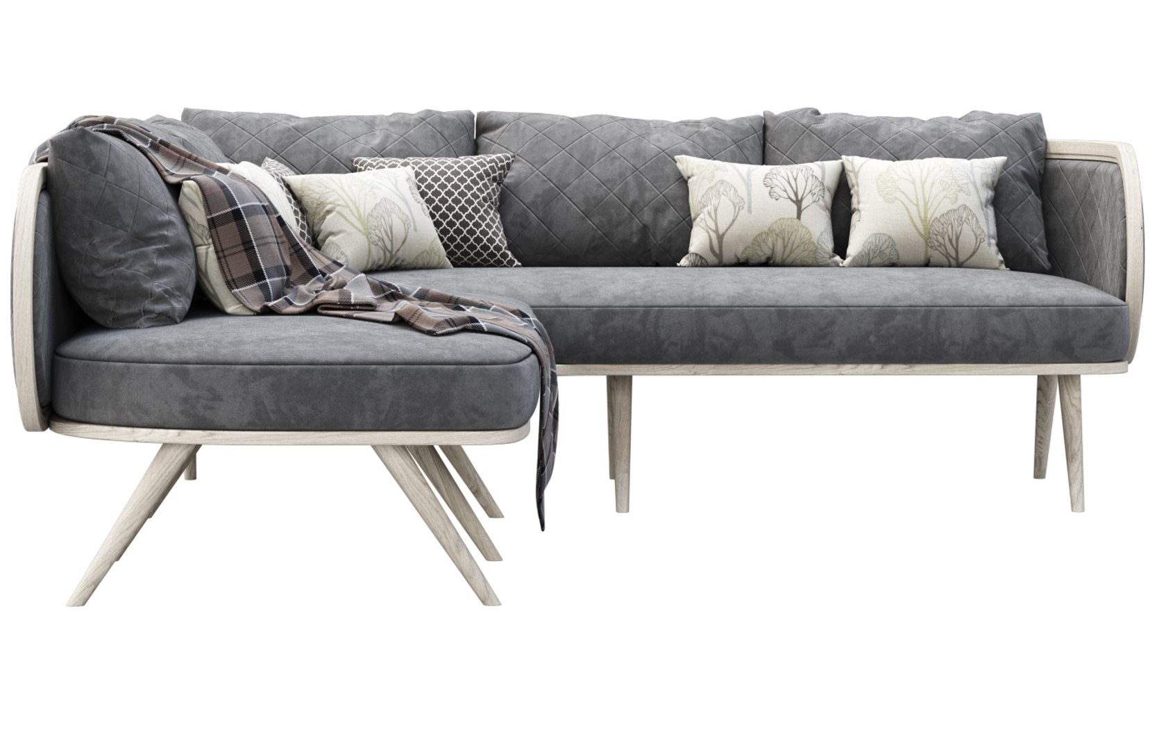 Victoria velour corner sofa HV60 3D model TurboSquid 1772128