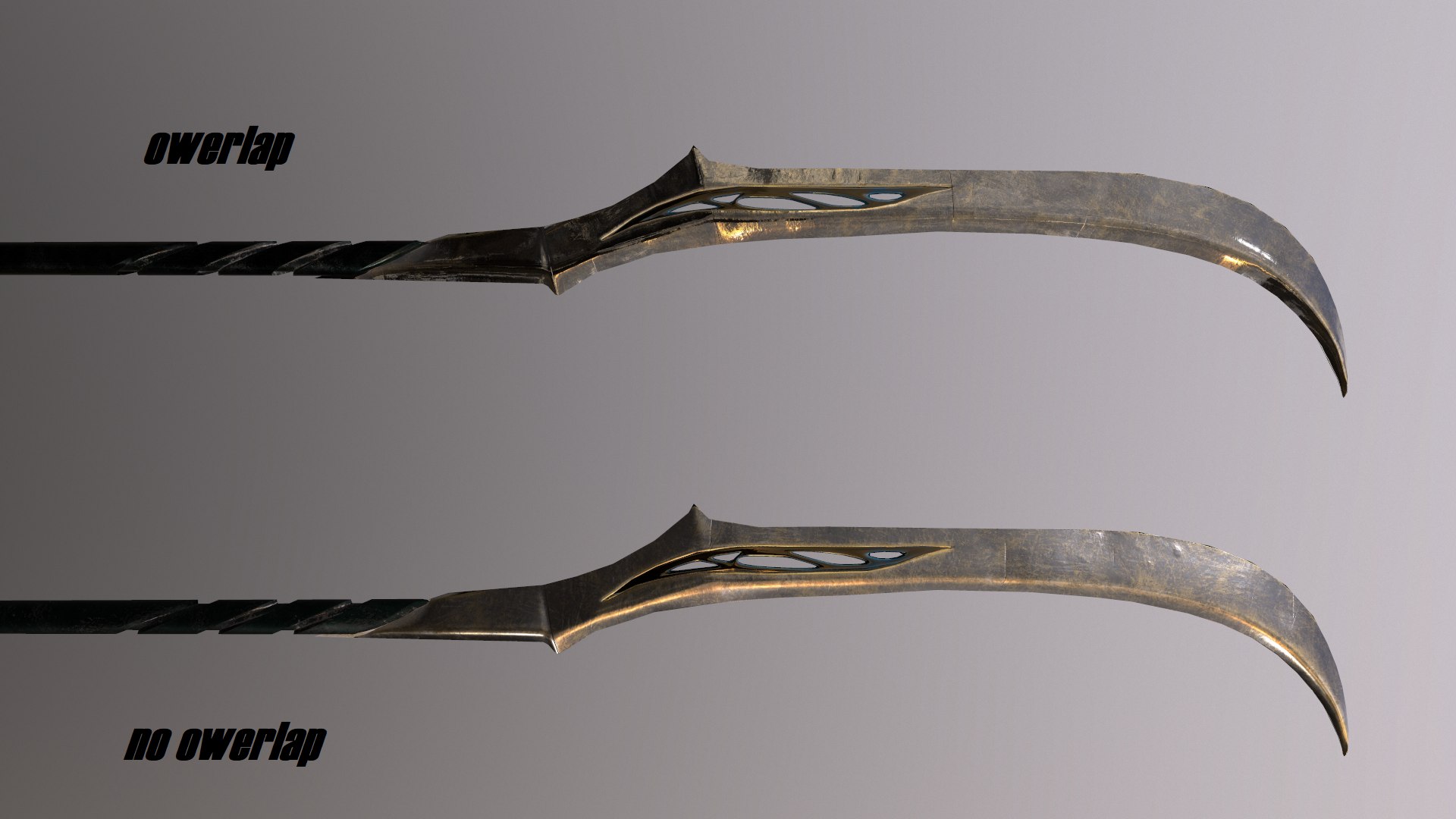 3D Elven Two - Bladed Glaive - TurboSquid 1932065