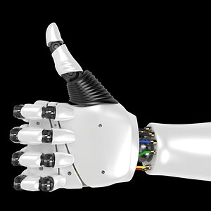 robotic hand rigged 3D model