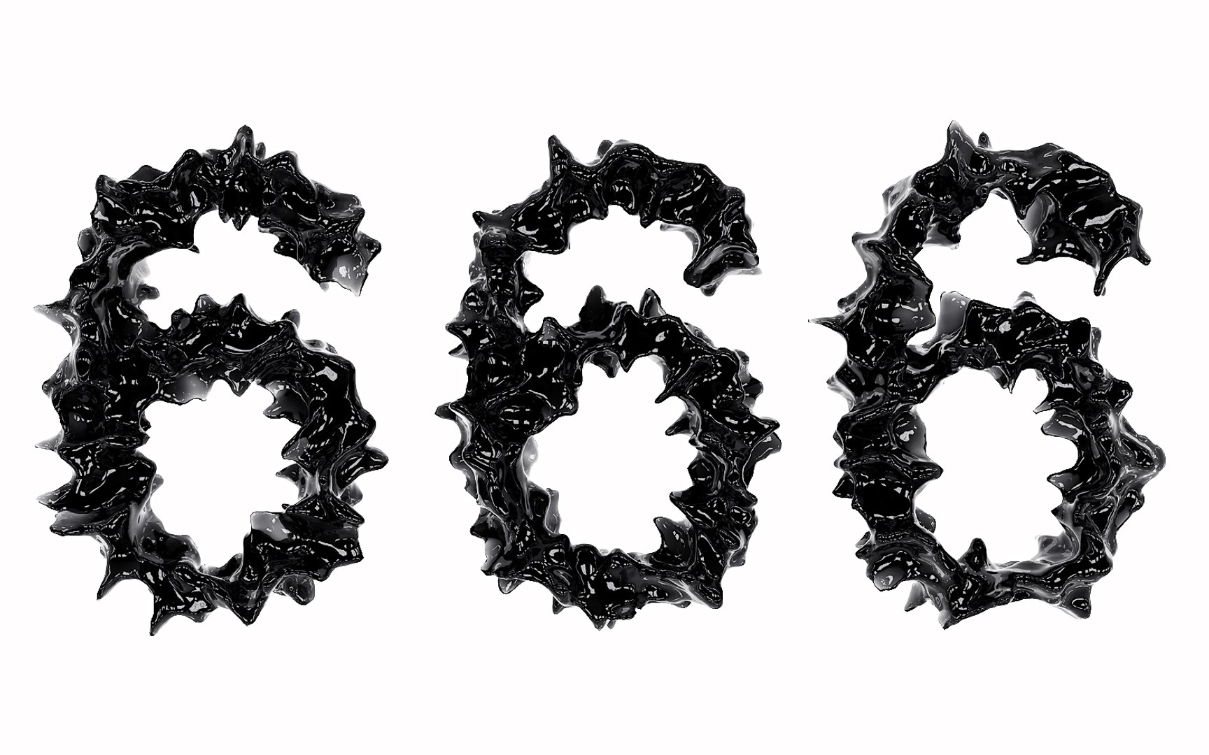 3D 666 Splash Model - TurboSquid 1365770