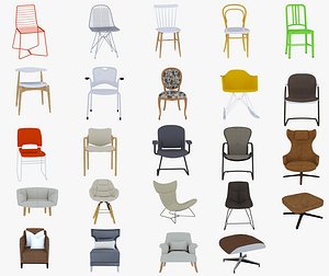 24 chairs 3D model
