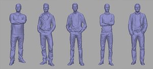 3D men backgrounds games model
