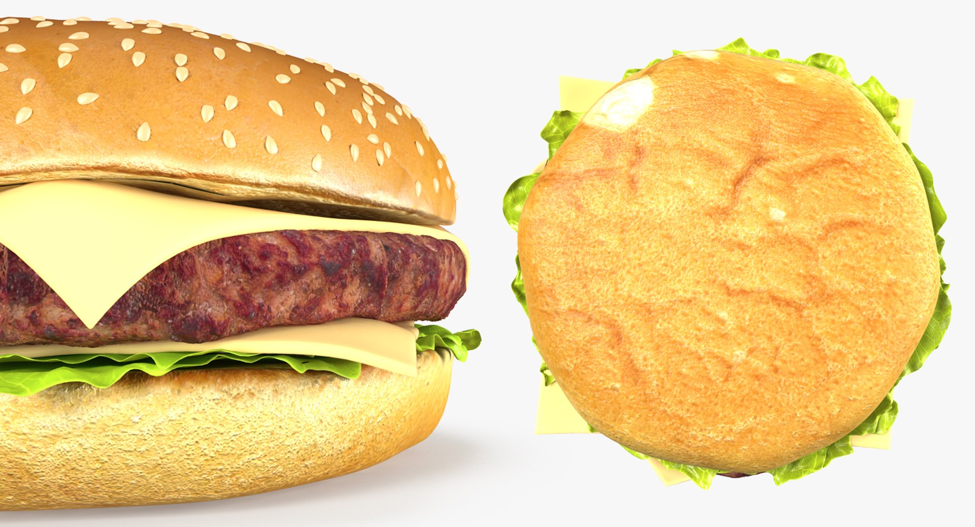 3D Cheeseburger Burger Cheese - TurboSquid 1163319