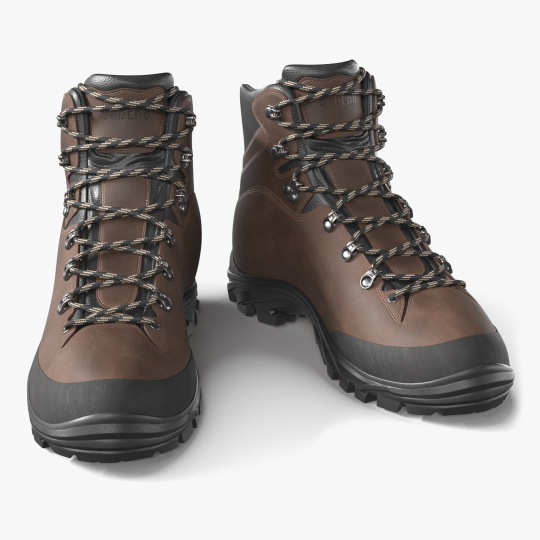 Urberg Boots for Hiking Brown 3D model preview