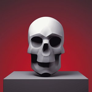 stylized skull 3D