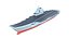 Tipo 001 Portaerei cinese Liaoning Modello 3D low poly Modello 3D