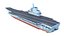 Tipo 001 Portaerei cinese Liaoning Modello 3D low poly Modello 3D