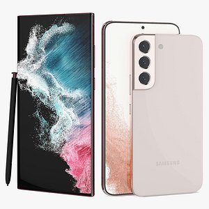 Samsung Galaxy S22  S22 Plus and S22 Ultra 3D model
